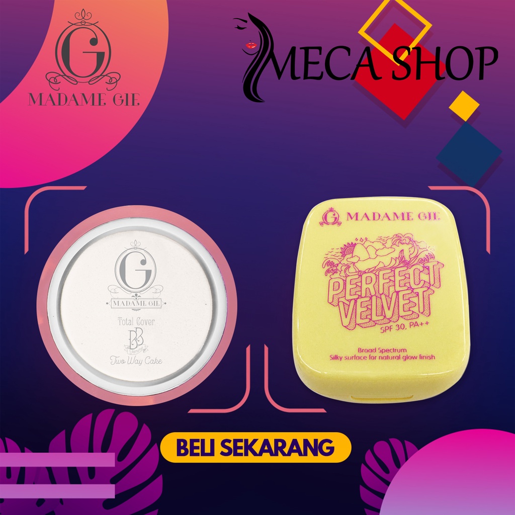 Madame Gie Total Cover BB Two Way Cake | SPF 30 | Perfect Velvet - Bedak Padat