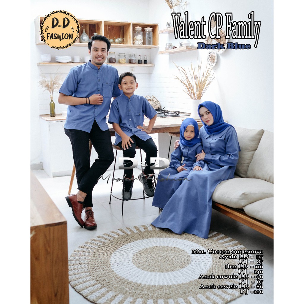 VALEN BAJU COUPLE KELUARGA  BAJU MUSLIM SARIMBIT BAJU LEBARAN FASHION KELUARGA BY ORI D&amp;D