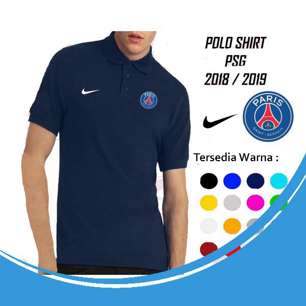 Kaos Polo Shirt Pria PSG Paris Saint Germain Baju Bola Kerah Kualitas Terbaik