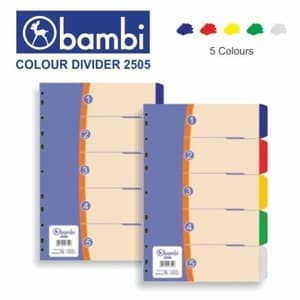 

Bagus Bambi Divider 2505 Folio 5 Colour Pembatas Ordner Binder Hot Sale