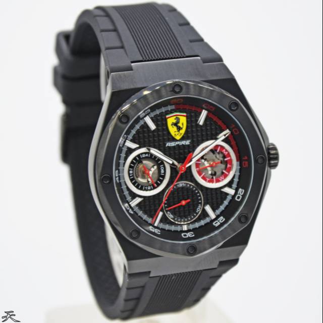 Jam Tangan Pria Ferrari 0830538 Rubber Karet Original Murah