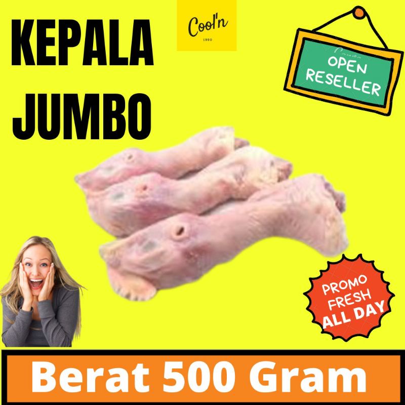 

Kepala Ayam Jumbo 500 gram Segar Seger Ayam Murah Halal