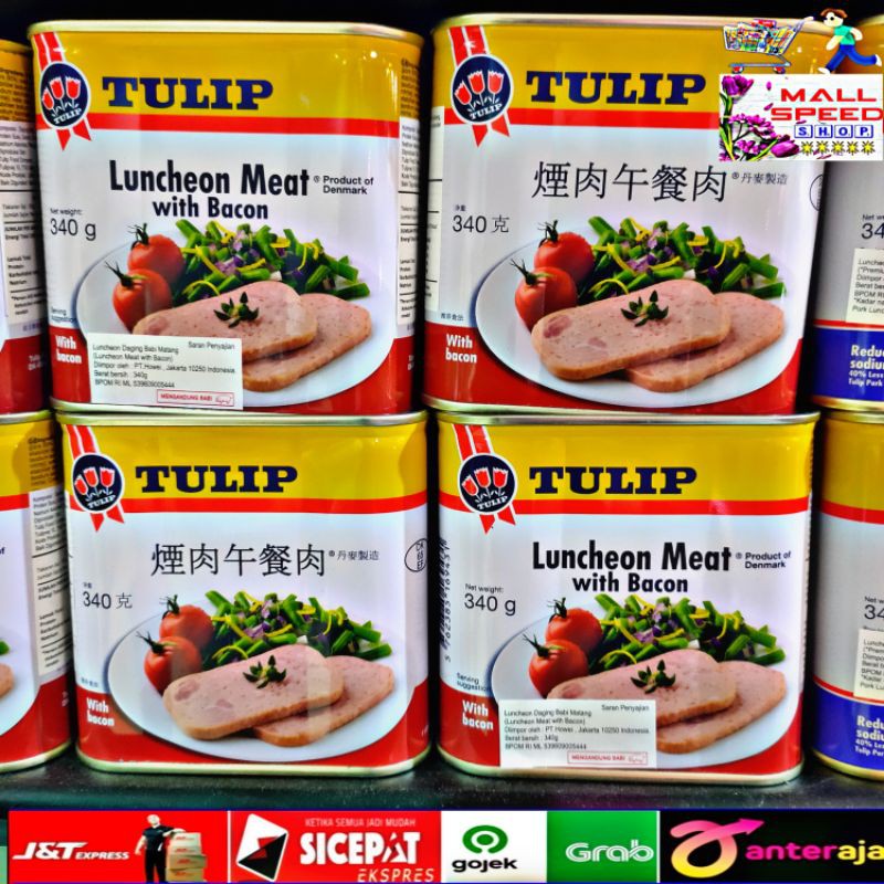 

Tulip Danish Pork Luncheon Meat With Bacon / Maling / Ham Pork 340G