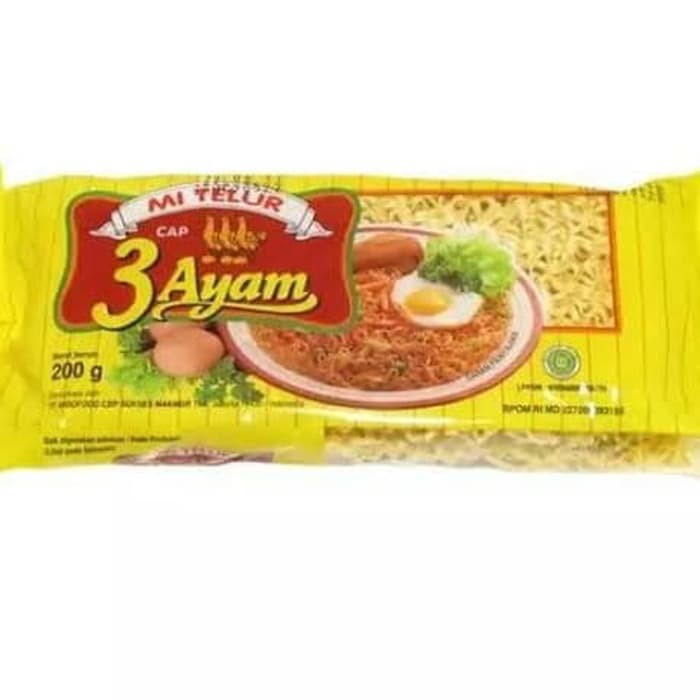 Mie Telur Cap 3 Ayam per pack