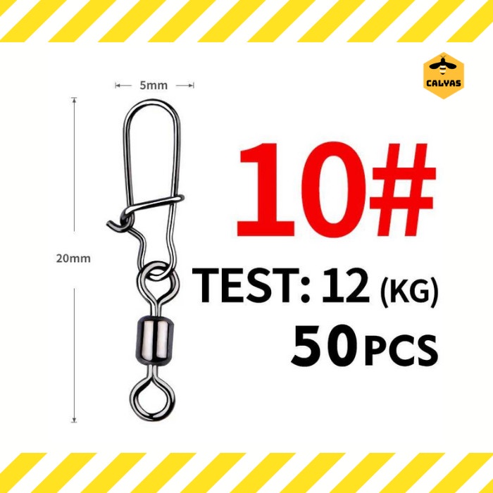 Kili kili Konektor Kail Pancing Rolling Snap Swivel Connector Hook