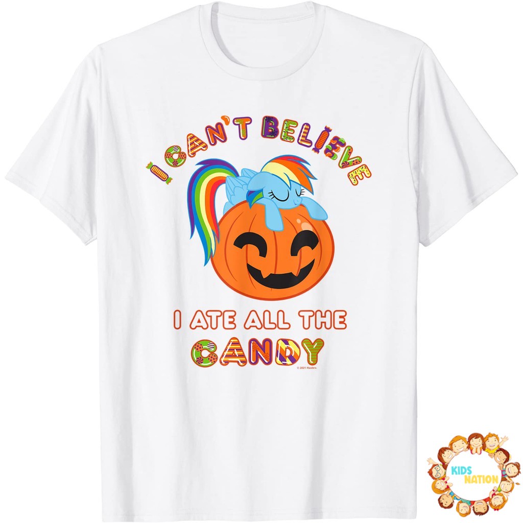 Baju anak My Little Pony Halloween Rainbow Dash Ate All The Candy T-Shirt