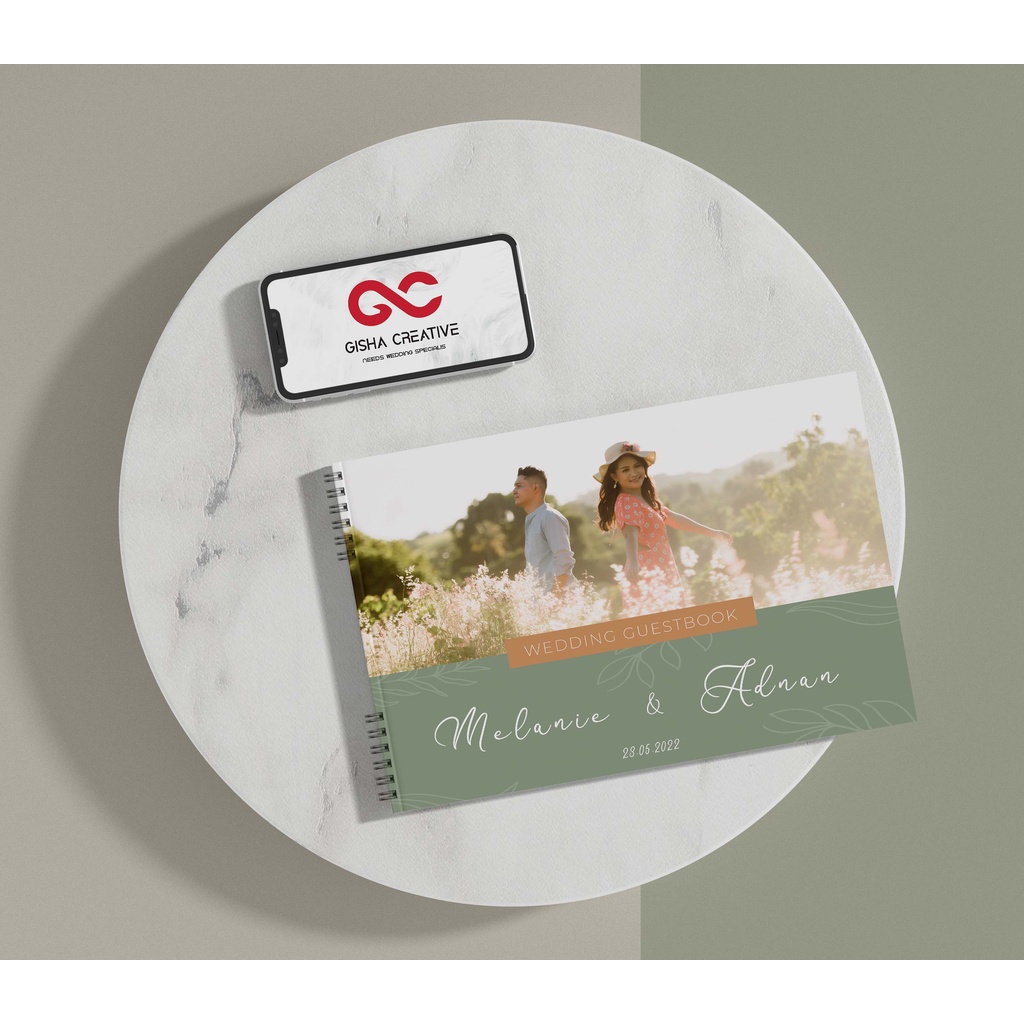 BUKU TAMU PERNIKAHAN HARD COVER & SOFT COVER DESIGN CUSTOM JILID SPIRAL MURAH DEPOK