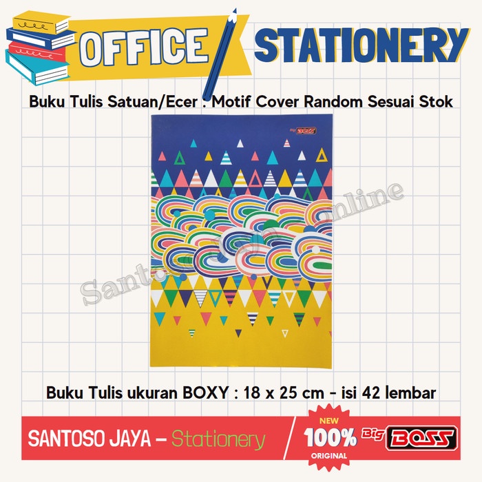 

Buku Tulis Boxy BIGBOSS 42 Lembar B5 18x25 cm Big Boss SATUAN/ECER