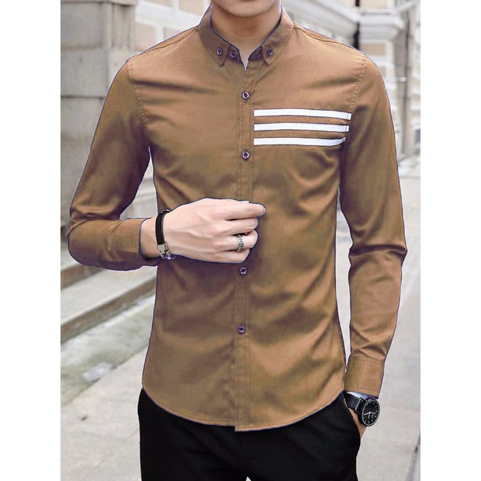 HipNop HEM HARDO KEMEJA FORMAL PRIA LENGAN PANJANG KEMEJA POLOS COWO SLIM FIT PUTIH HITAM MAROON