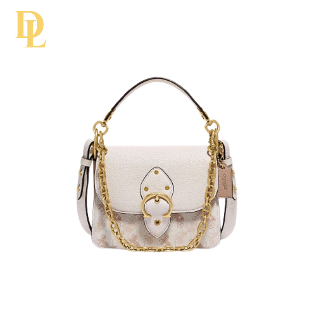 Coach Beat Shoulder Bag With Horse and Carriage Print - Chalk (4603)