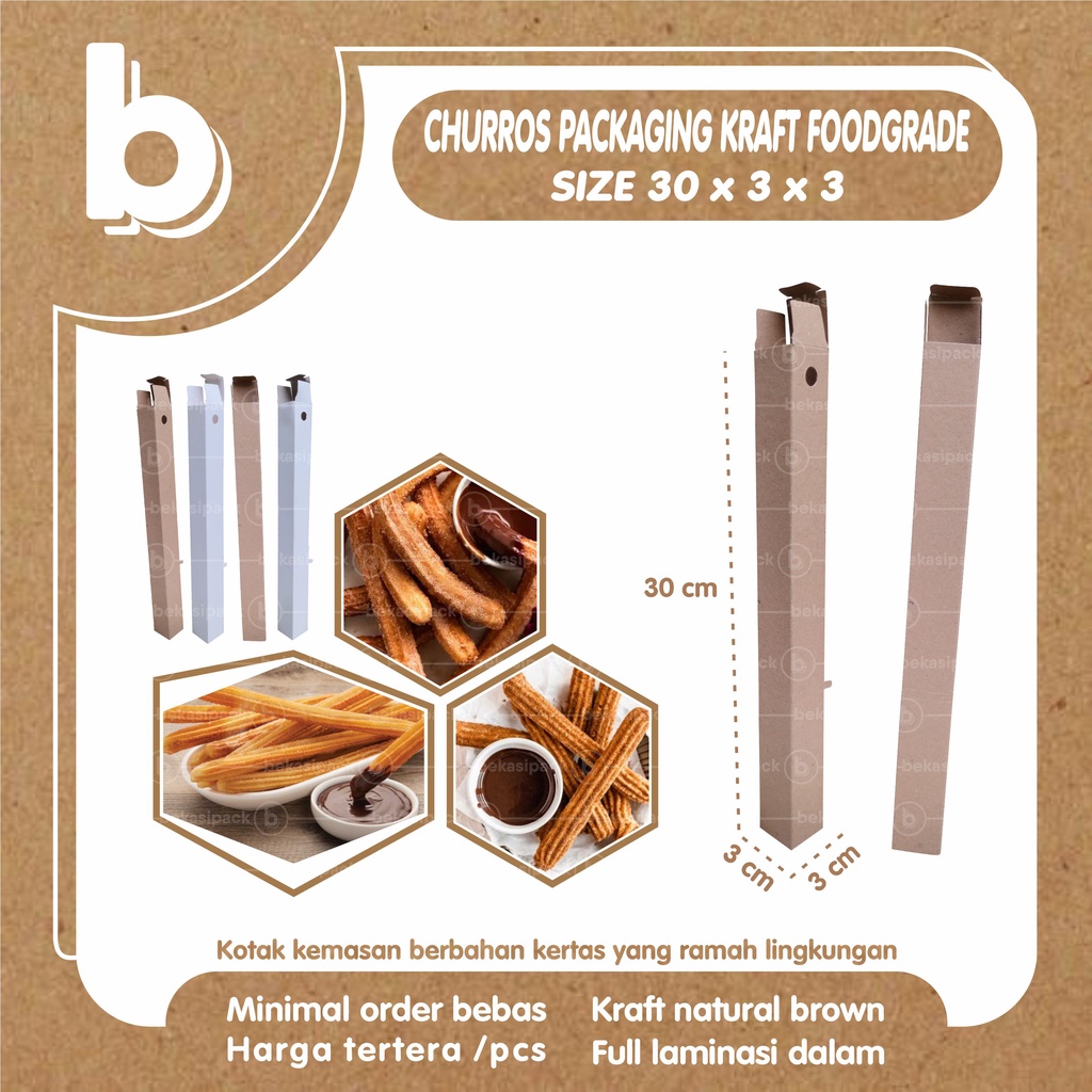 Churros Packaging Kraft Foodgrade I CPKF00358
