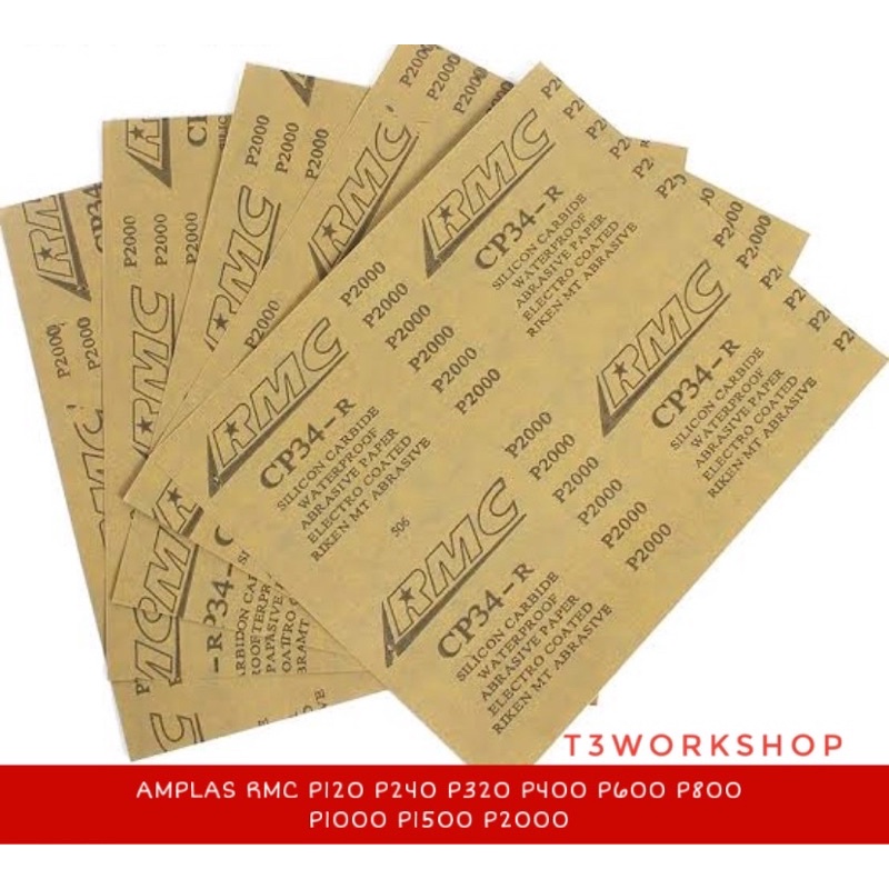 amplas RMC waterproof sheet P120 - P2000 20lembar