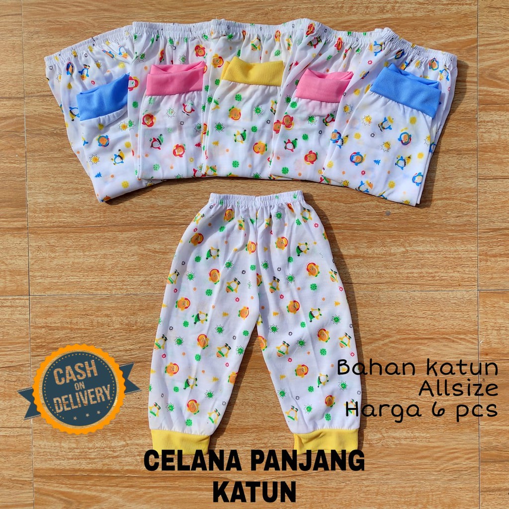 1 LUSIN (12 pcs) Celana bayi panjang KATUN grosir