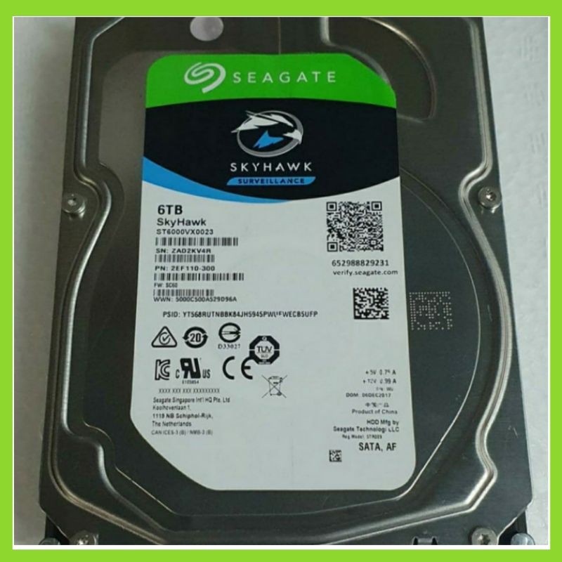 Hardisk 6 Tera SKYHAWK SURVEILLANCE For CCTV Dll
