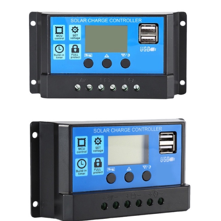 Solar Charge Controller 10A-60A Cell PWM Pengisi Daya Surya 12V/24v