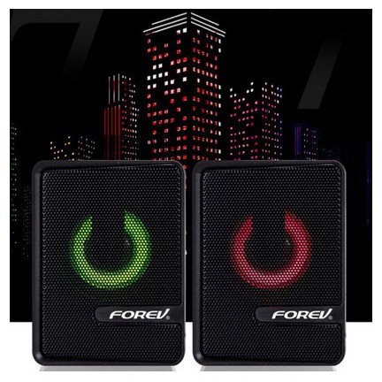 ITSTORE Speaker Desktop Multimedia Forev FV-208 Audio Untuk PC Laptop HP FV208FV 208 Extra Bass RGB LED Light