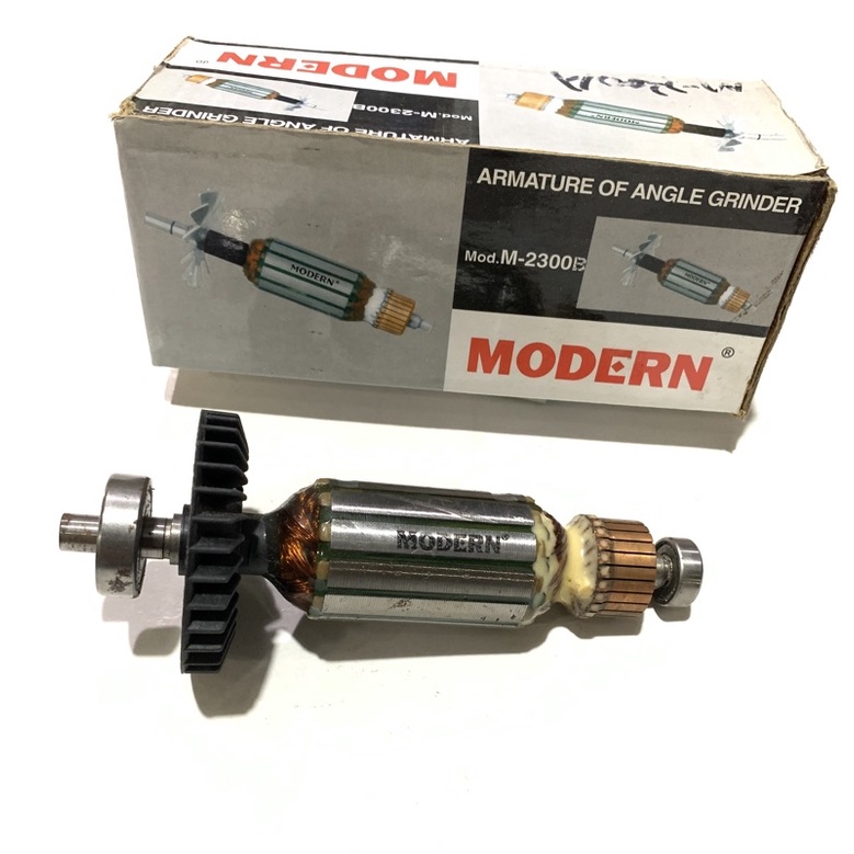 ARMATURE ANGKER MESIN GERINDA MODERN M-2300 SERI LAMA/ ANGKER GRINDA MODERN M2300