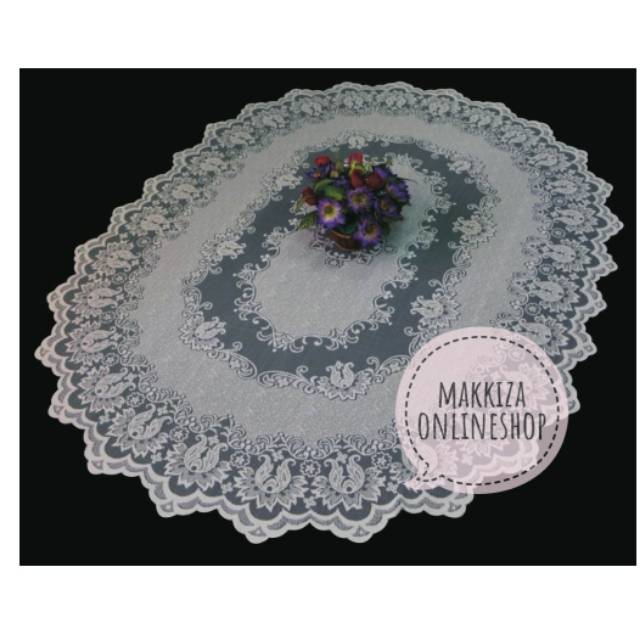 Taplak meja makan oval 4kursi(902)