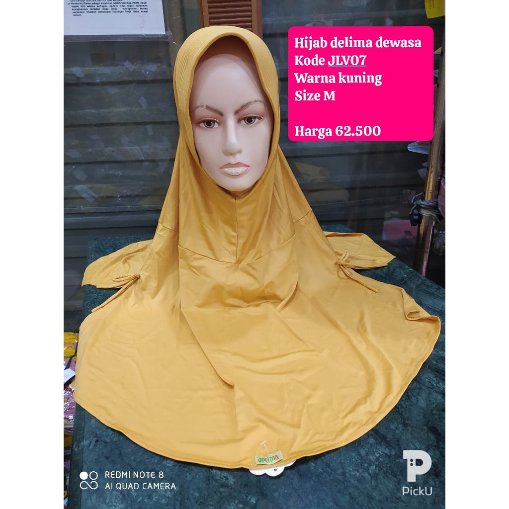 SALE Hijab Delima Dewasa JLV07 M Kuning