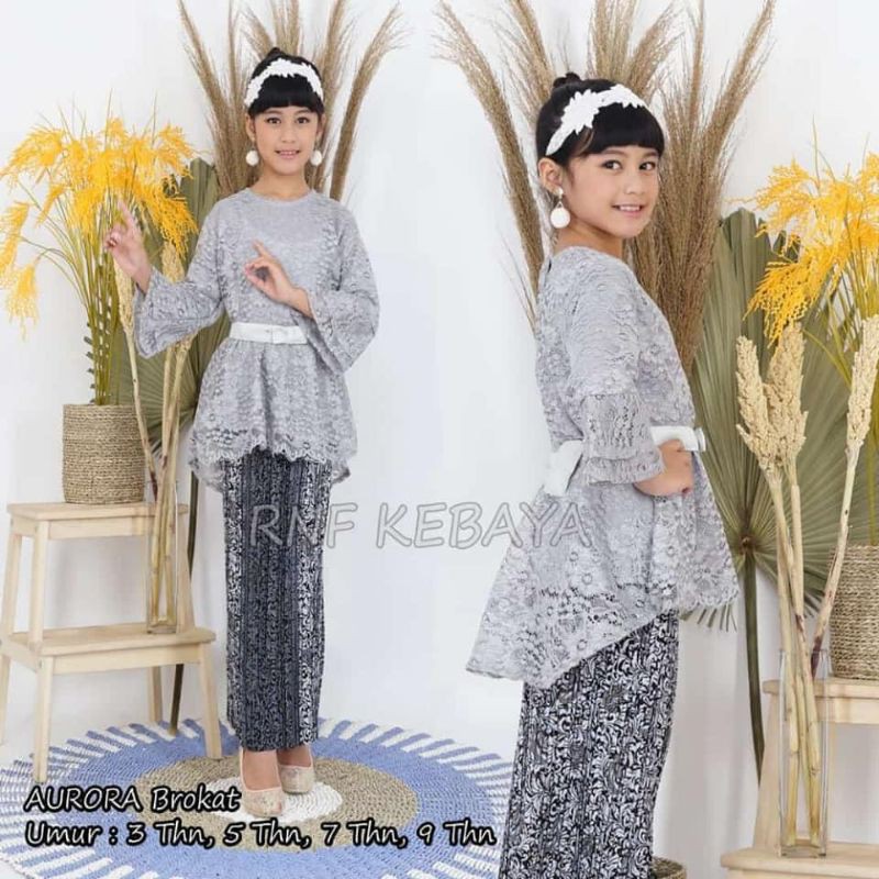 set kebaya anak aurora + rok by rnf kebaya