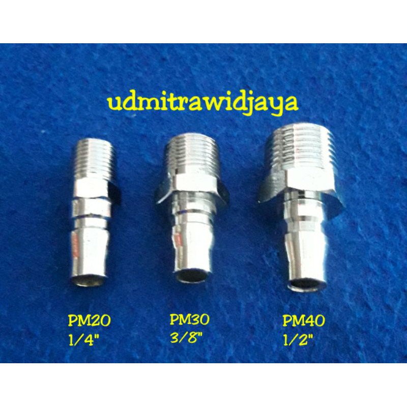 Quick coupler / coupler male /sambungan angin kompresor murah PM20 PM30 PM40