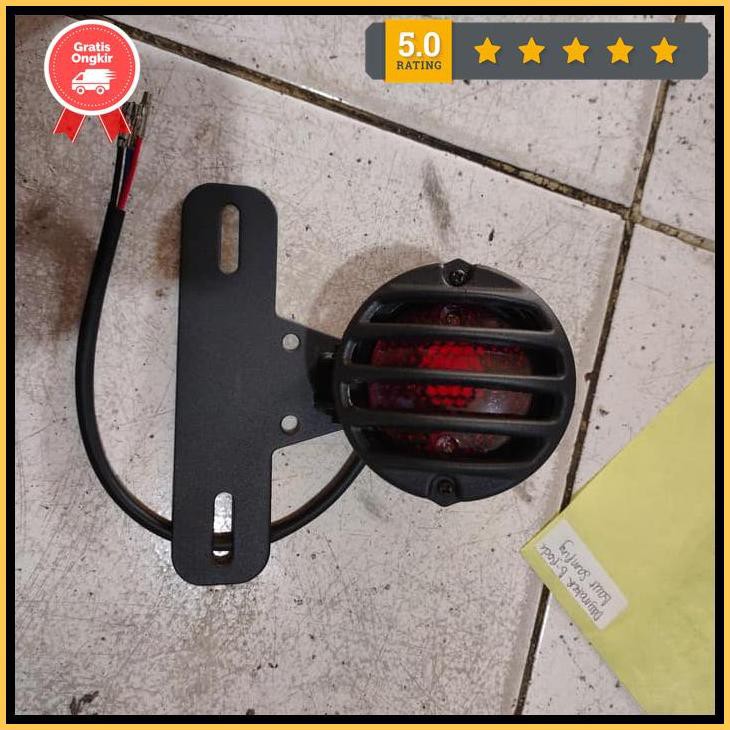 Stoplamp Grill Lampu Belakang Besi Motor Custom Jntna8900