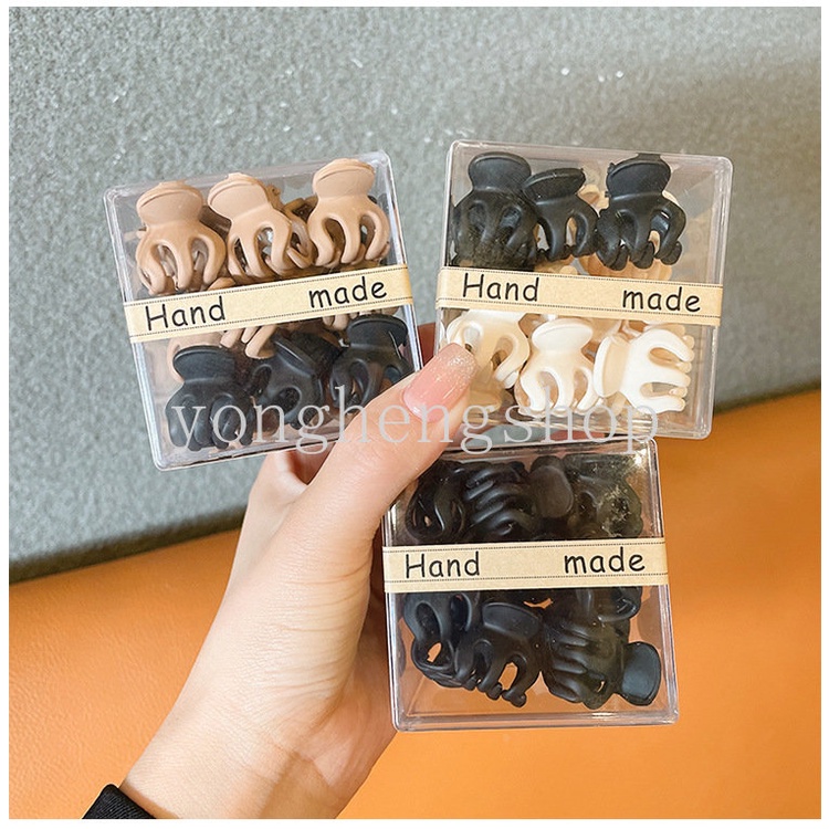 10pcs / Kotak Jepit Rambut Baret Mini Warna Matte Untuk Wanita