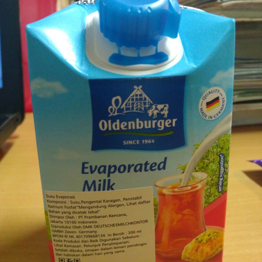 Oldenburger Evaporated Milk 200ml Susu Evaporasi