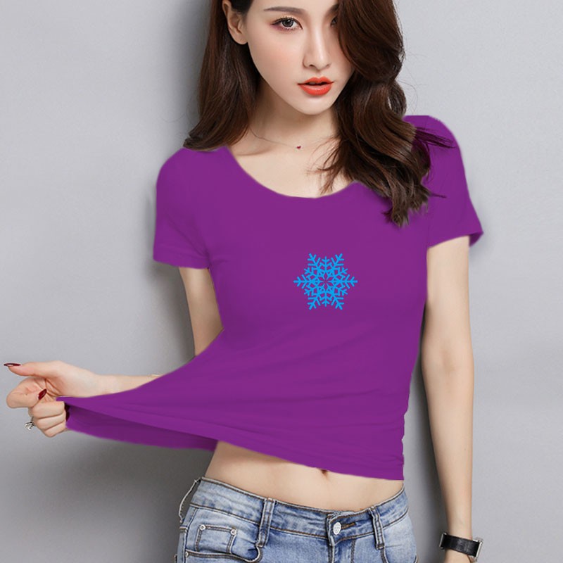 YOURSTYLE1119 - KAOS WANITA ONECK SNOWFLAKE/ KAOS TERLARIS / KAOS ONECK/ VALENTINE