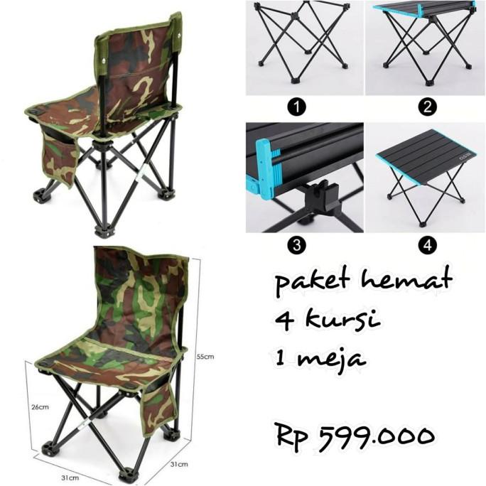 Promo satu set meja kursi lipat set camping I meja kursi set camping silahkan order
