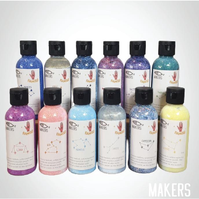 

Paket Cat Glitter 12 warna - for ceramic, pouring & fabric