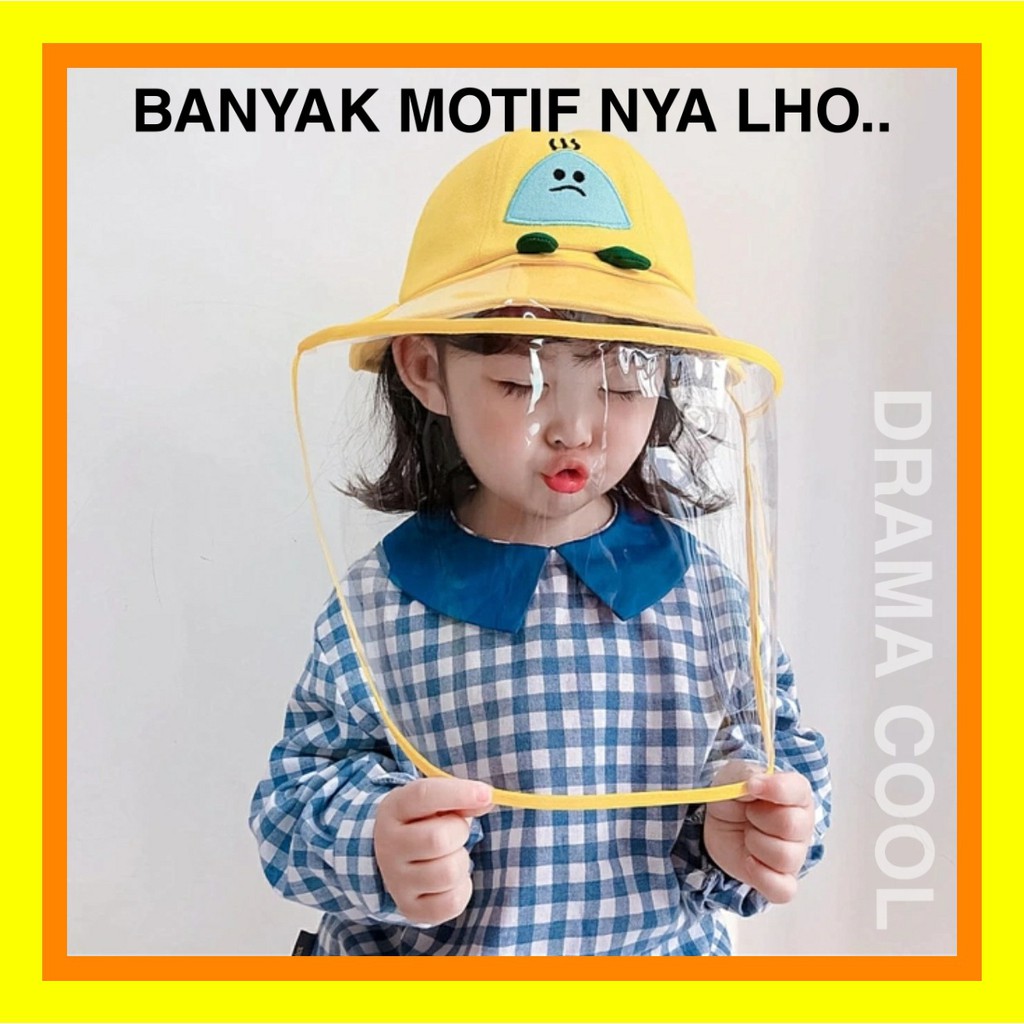 TOPI ANAK ANTI CORONA, FACE SHIELD ANAK, TOPI CORONA ANAK,  FACESHIELD TOPI ANAK, READY STOK!-2