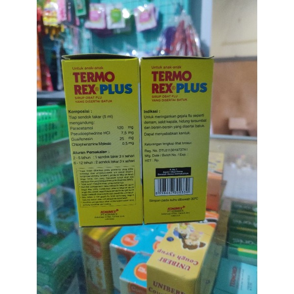 Termorex plus Obat Flue &amp; Batuk berdahak 60ml - 30 ml gejala flu bersin hidung terumbat demam sakit kepala anak