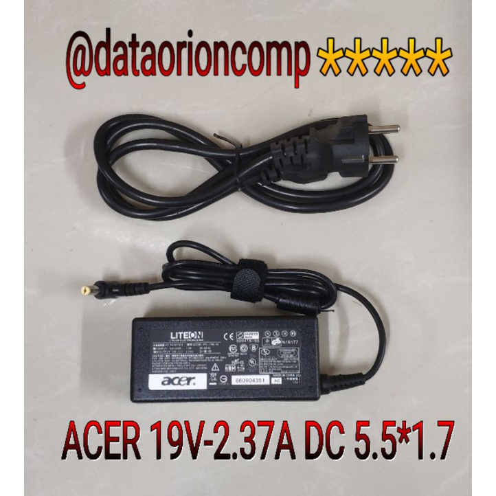 Adaptor Charger Acer 19V 2.37A DC 5.5*1.7 mm for Laptop Acer Aspire 3 A311 A314 A315 Series