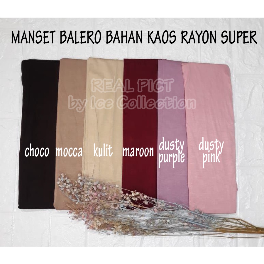 PREMIUM MANSET Tangan Sambung Punggung Kaos Rayon Anti Melorot Balero Bolero Mangset Iner Inner-2