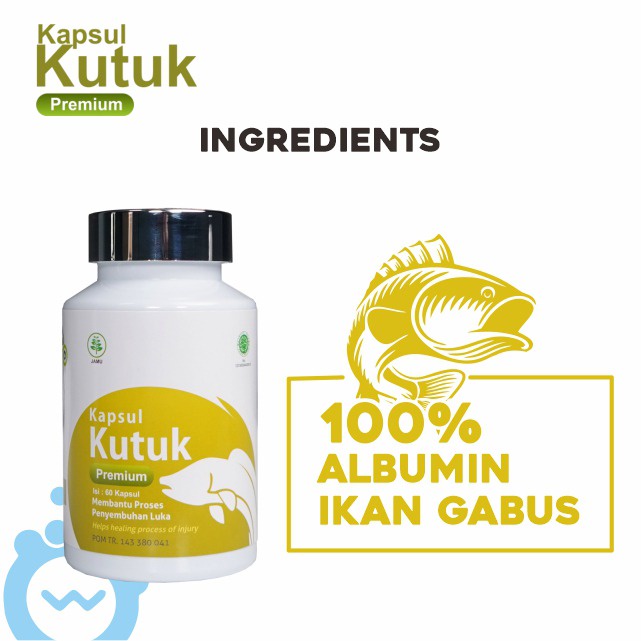 Original Kapsul Kutuk Premium 5x Cepat Sembuh Pasca Operasi Diabetes - Ekstrak Albumin Ikan Gabus Tingkatkan Daya Tahan Tubuh Perbaiki Gizi Buruk