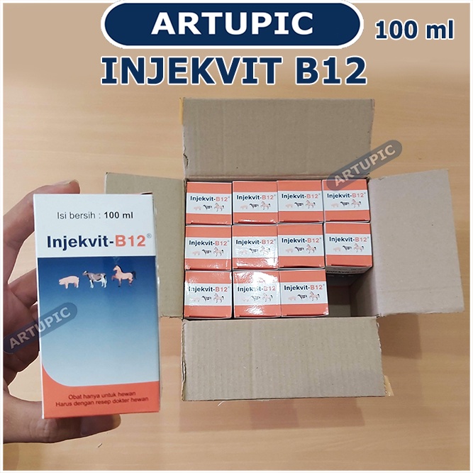 Injekvit B12 100 ml Vitamin Injeksi Kambing Sapi Anjing Babi