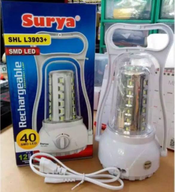 Lampu Emergency LED Surya 3903+/Lampu Darurat Buat Mati Lampu / Padam Lampu