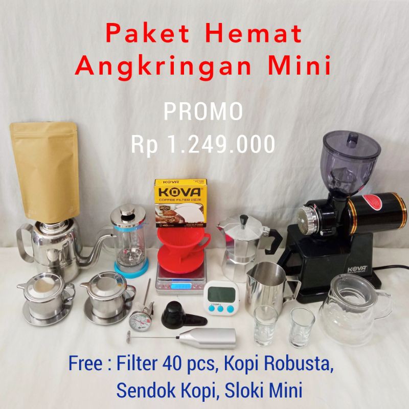 Paket Hemat Alat Kopi Angkringan Mini