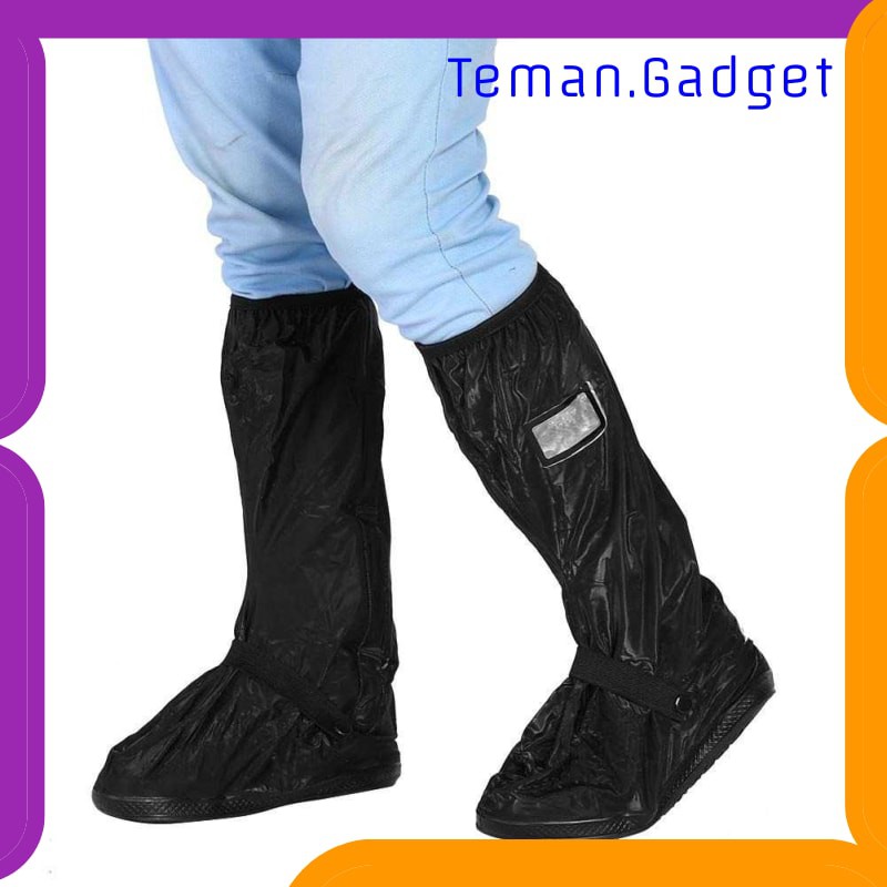 TG-FC013 Qiilu Rain Cover Hujan Sepatu dengan Reflektor Cahaya Size L - JY-819