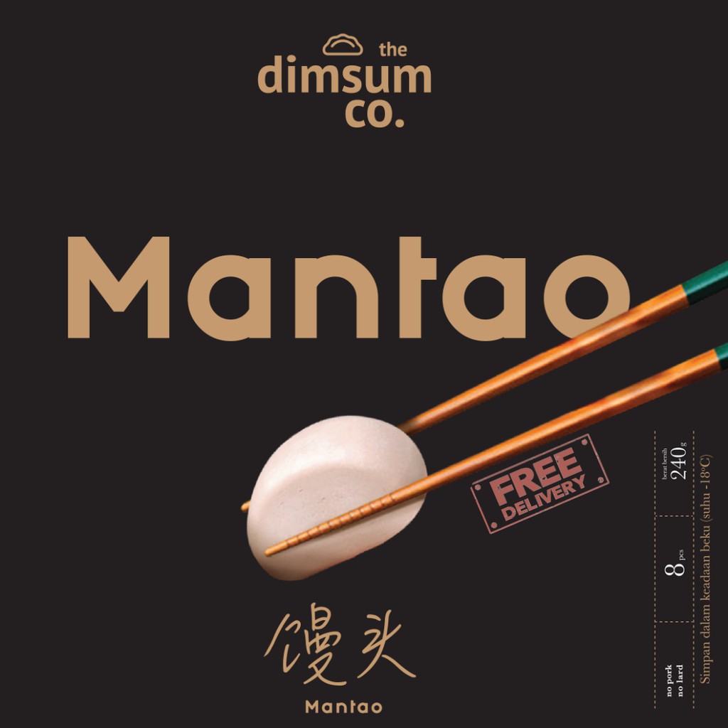

MANTAO DIMSUM PREMIUM Mantau Frozen Kualitas Resto isi 8 pcs Halal