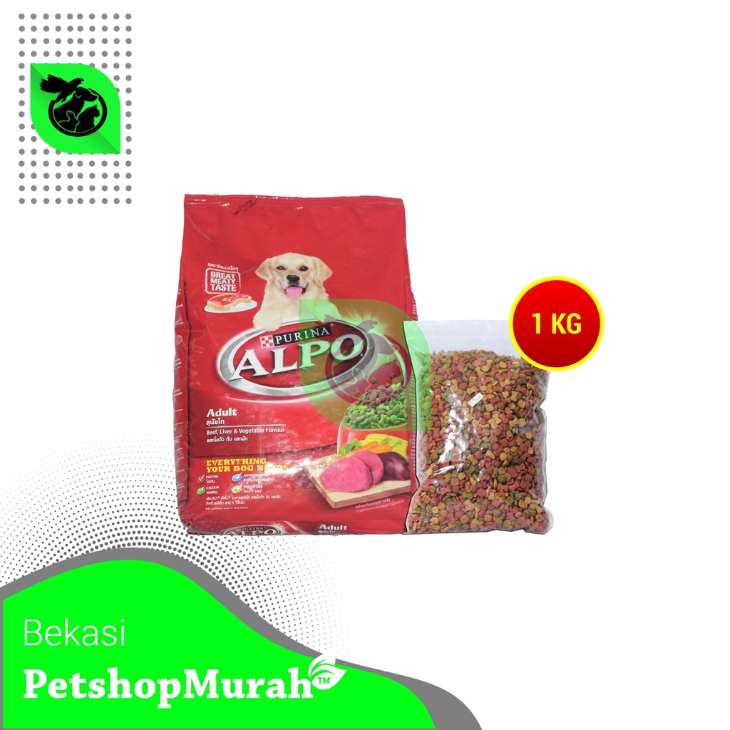 Makanan Kering Anjing  Alpo Dog Food Dry food Repacking 1 KG