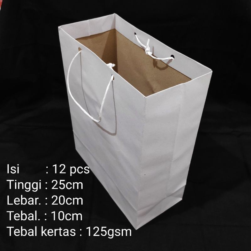 paperbag Polos Uk 20x25x8cm- paper bag - tas kertas - tas souvenir