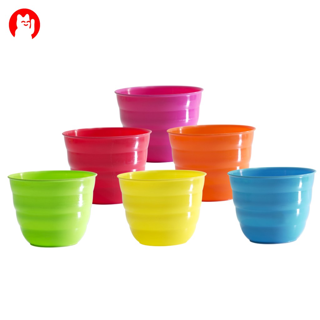 TANAKA POT BUNGA NEW MADU WARNA GROSIR Pink/Merah/Kuning/Orange/Hijau/Biru Size 20 & 25 TERMURAH