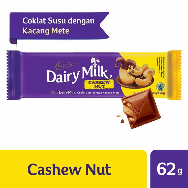 

Dairy Milk Cadbury Cashew Nut 62gr