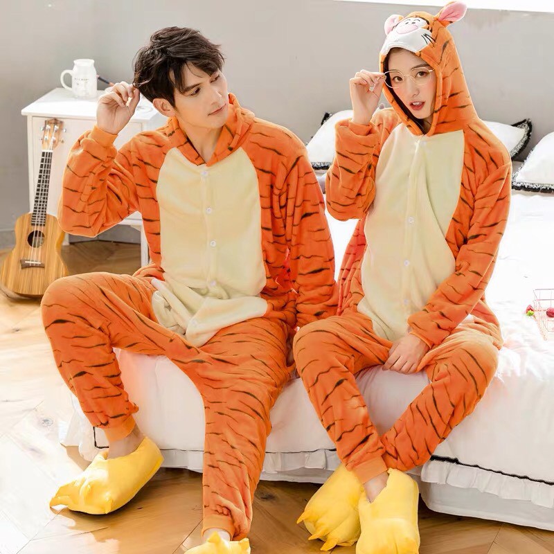 BAJU ONESIE TIGGER TIGER HARIMAU WINNIE THE POOH PIYAMA KOSTUM PESTA