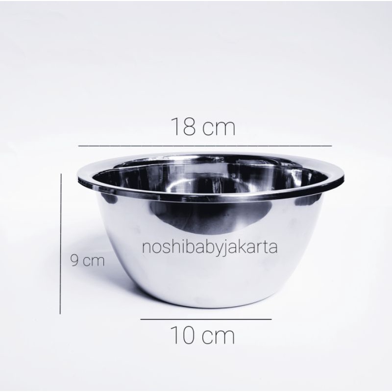 Mangkok Stainless/ Piring Soup stainless 16/18/20 cm / Stainless bowl cocok untuk MPASI