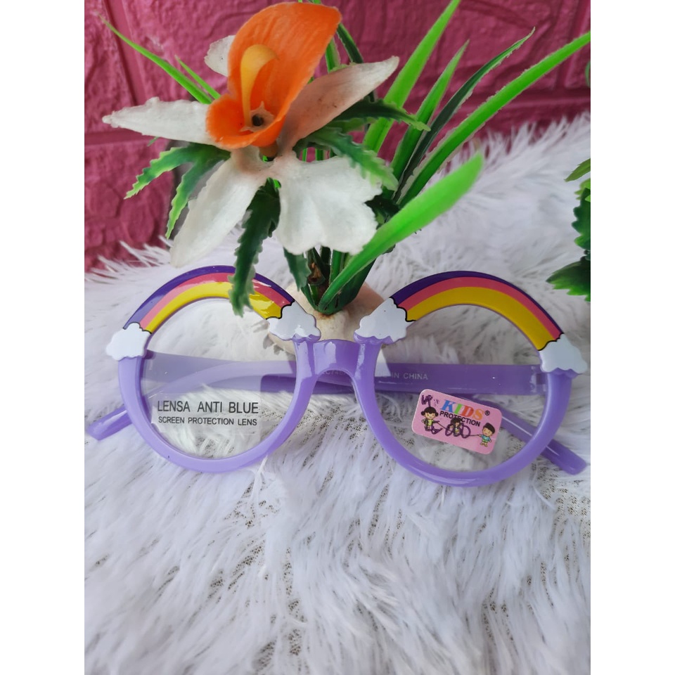 Kacamata Anak-anak type LC746A Glasse Round Computer Anti Radiation Anti Blue Light Lens Kacamata Ringan