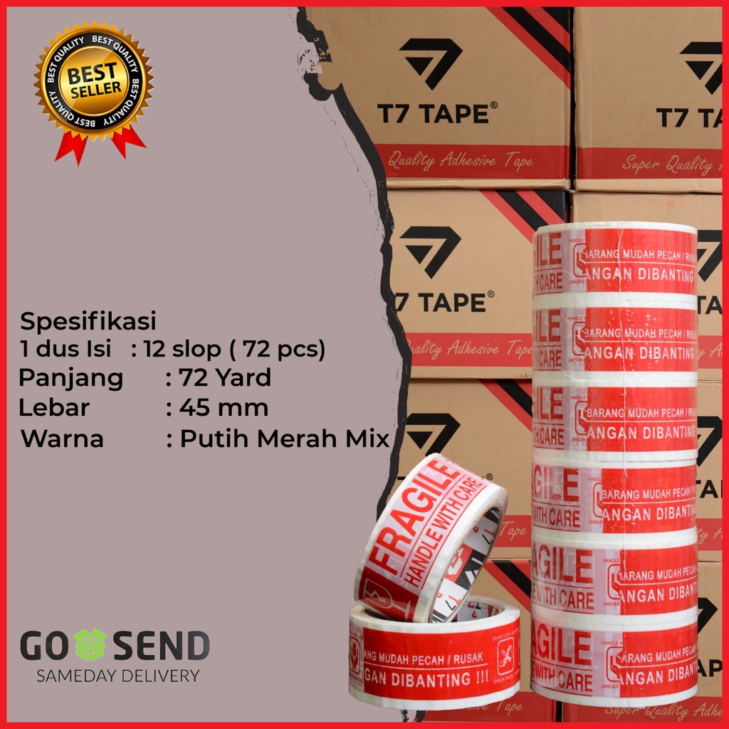 

LAKBAN FRAGILE 72Y MERAH PUTIH MURAH SOLO merk T7