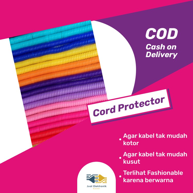 One Tone /Cord Protector Kabel Pelapis / Pelindung Kabel Satu Warna